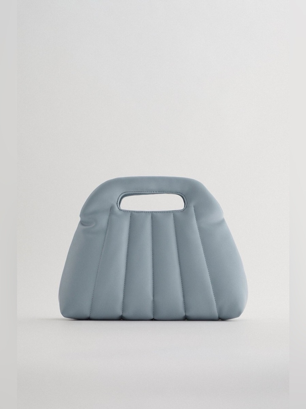 Zara NWT Soft Quilted Handle Bag in Light Blue